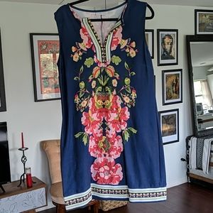 NY&Co Blue Dress with v cut